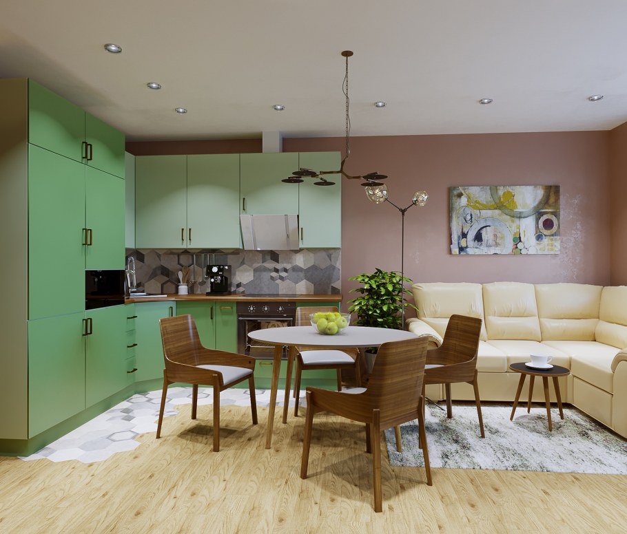 Серая кухня визуализация кухни онлайн бесплатно в интерьере