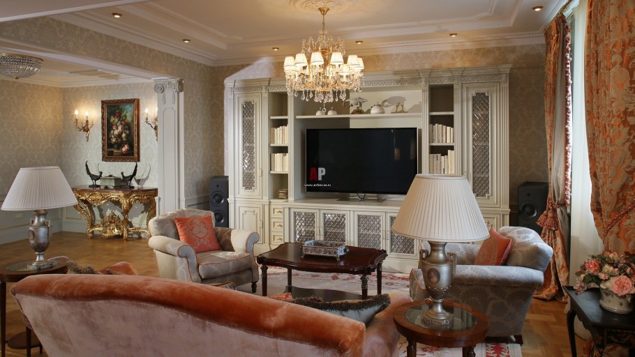 Гостиная в стиле классика