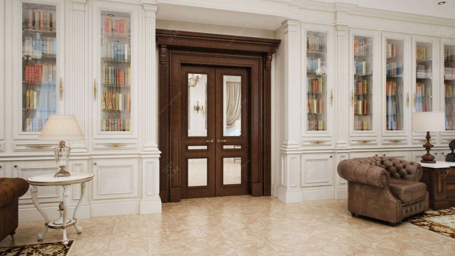 Двери в английском стиле в гостиную