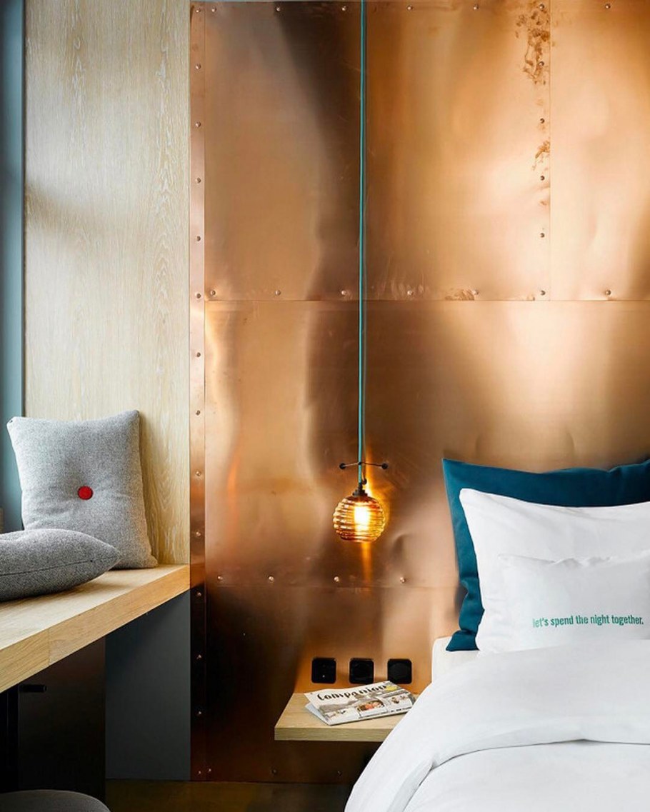 Медные листы в интерьере