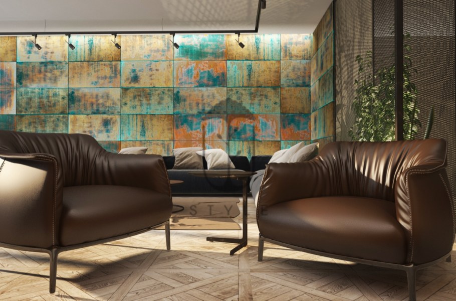 Медь в интерьере лофт