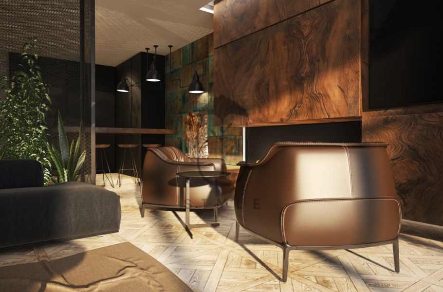 Медные листы в интерьере