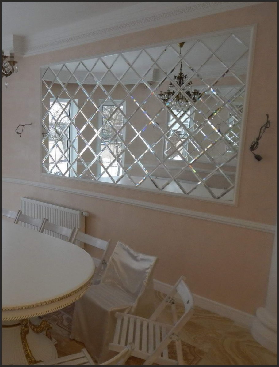 Зеркальная плитка 20х20 с фацетом