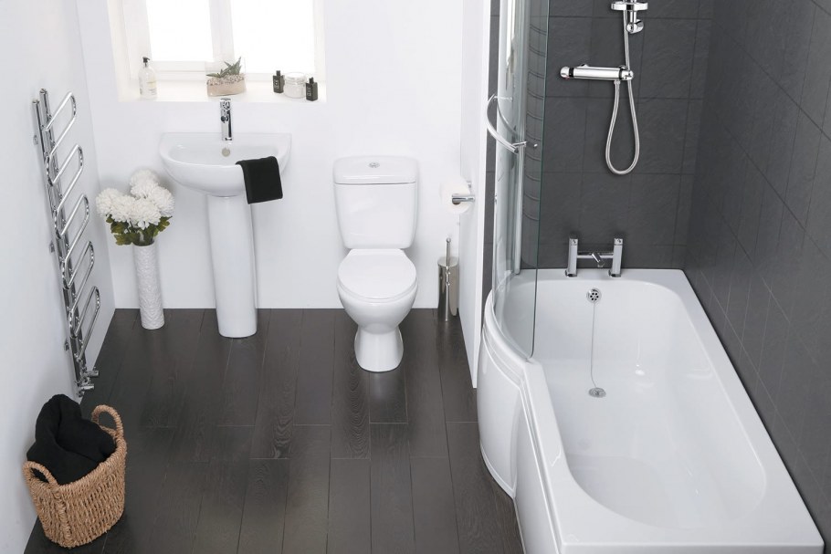 Интерьеры совмещенных санузлов с сидячей ванной ванной