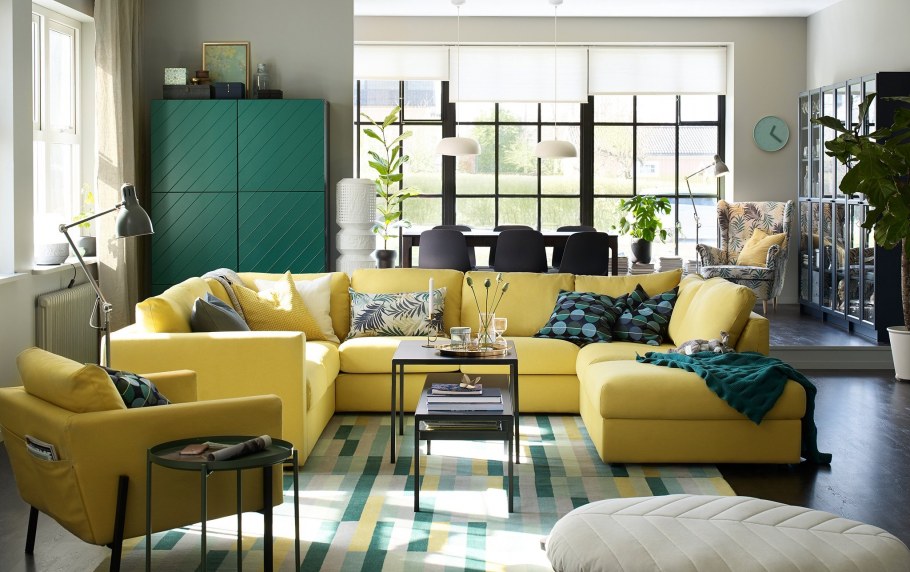 Глубокий зеленый цвет в интерьере