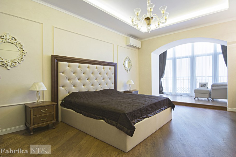 Кровати из ламината с багетом