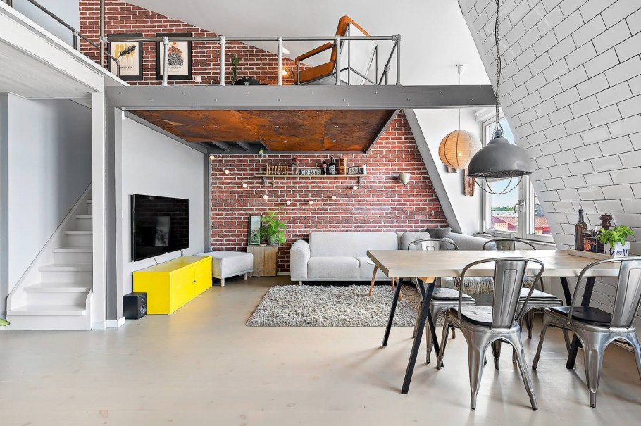 Антресольный этаж в стиле лофт