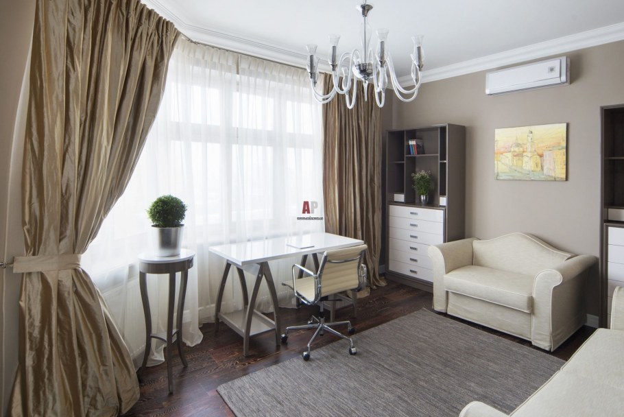 Кофейный цвет стен в интерьере