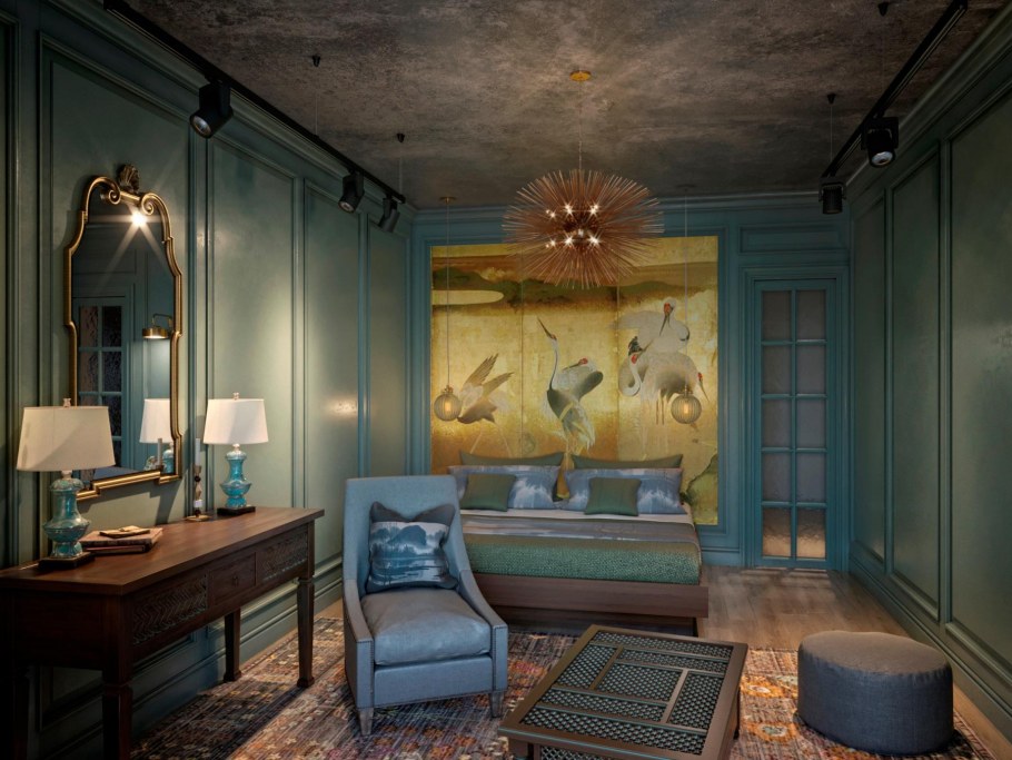 Спальня лофт и классика