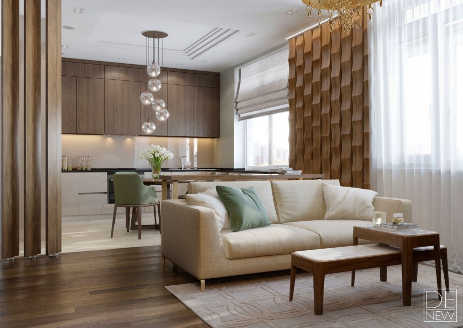 Кухня-гостиная в современном стиле