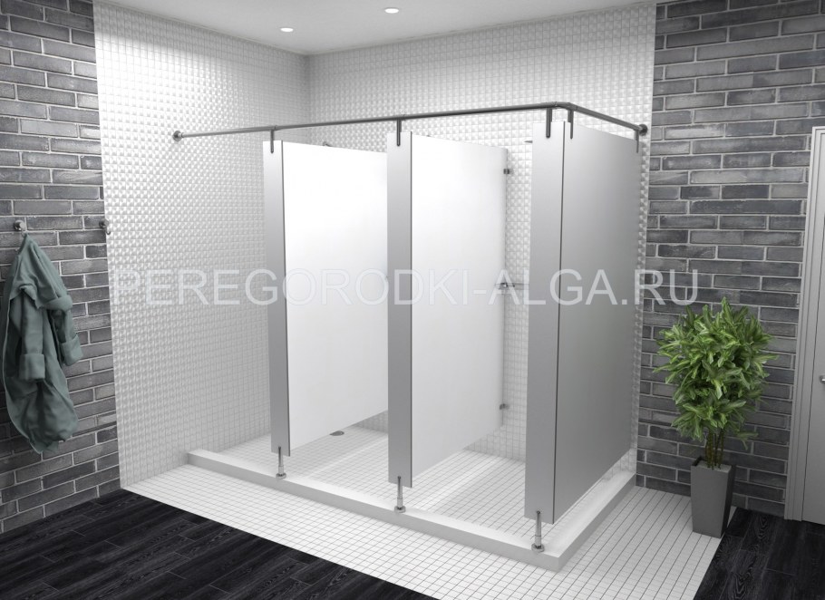 Душевые перегородки из HPL-пластика 12 мм.
