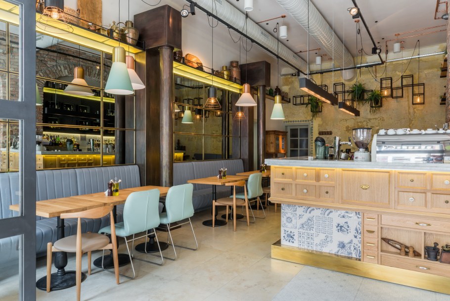 Интерьер салуна дикого Запада