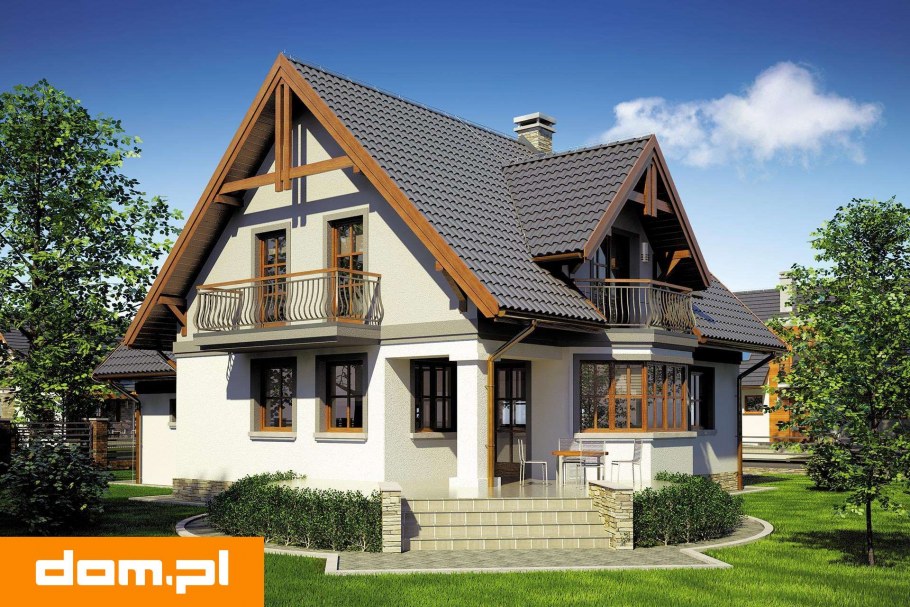 Мансардный дом с балконом