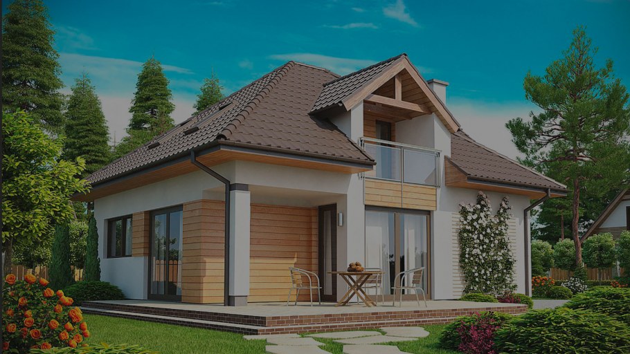 Красивый проект дома с мансардой