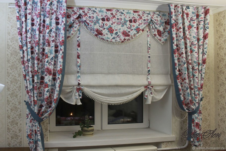 Римская штора с ламбрекеном