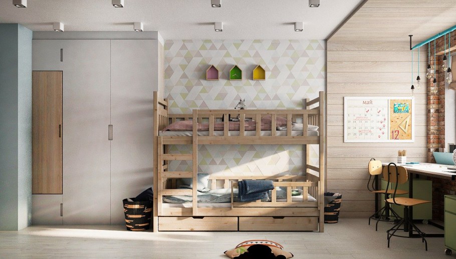 Двухуровневая квартира для молодой семьи с детьми