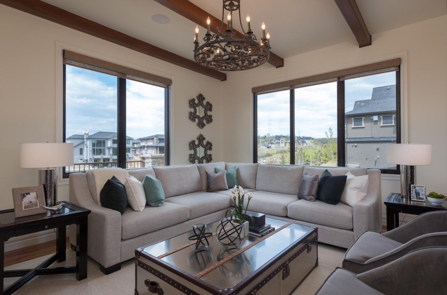 Балки в гостиной