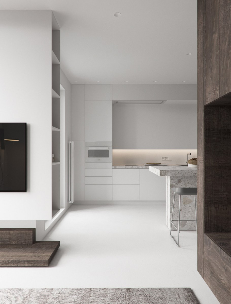 Студия в минималистическом стиле