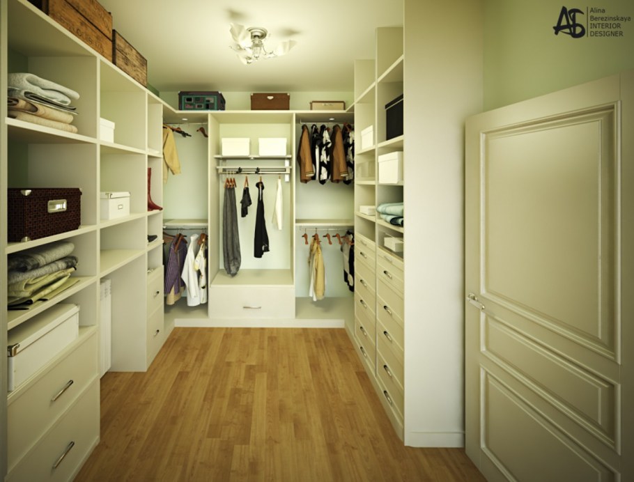 Интерьер гардеробной 8кв м