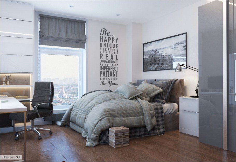 Спальня подростка в стиле Контемпорари