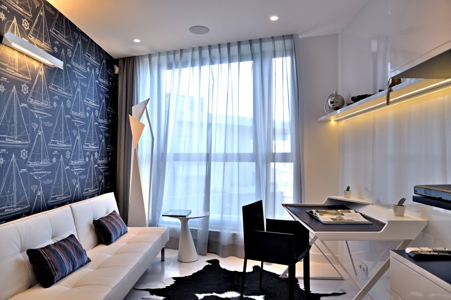 Шторы в интерьере кабинета