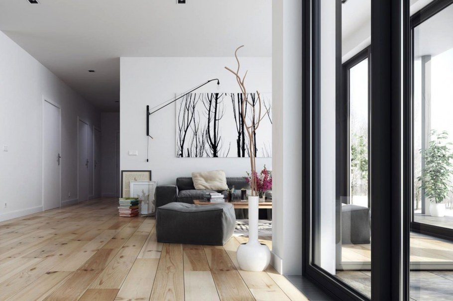 Интерьер квартиры в стиле Loft пустая