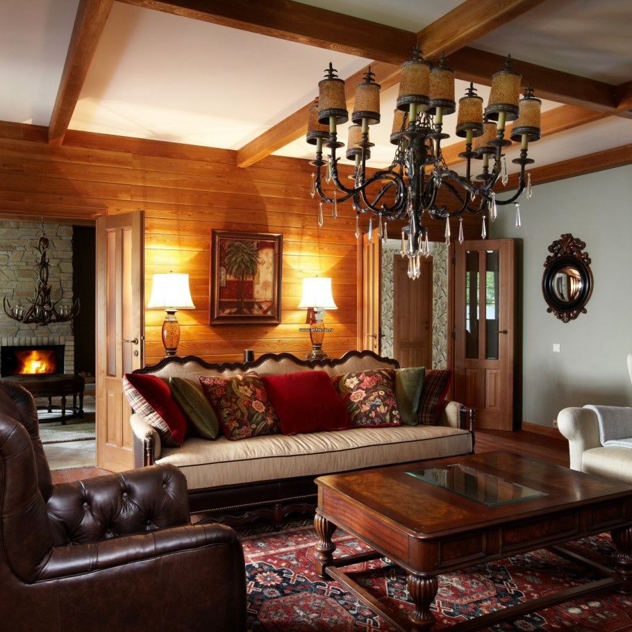 Гостиная в стиле Шале