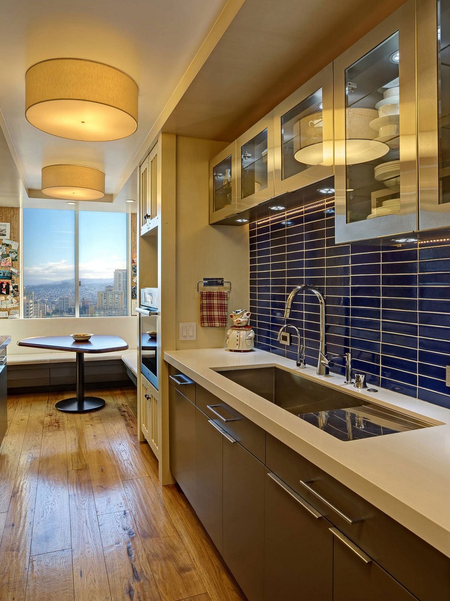 Двухрядная планировка кухни