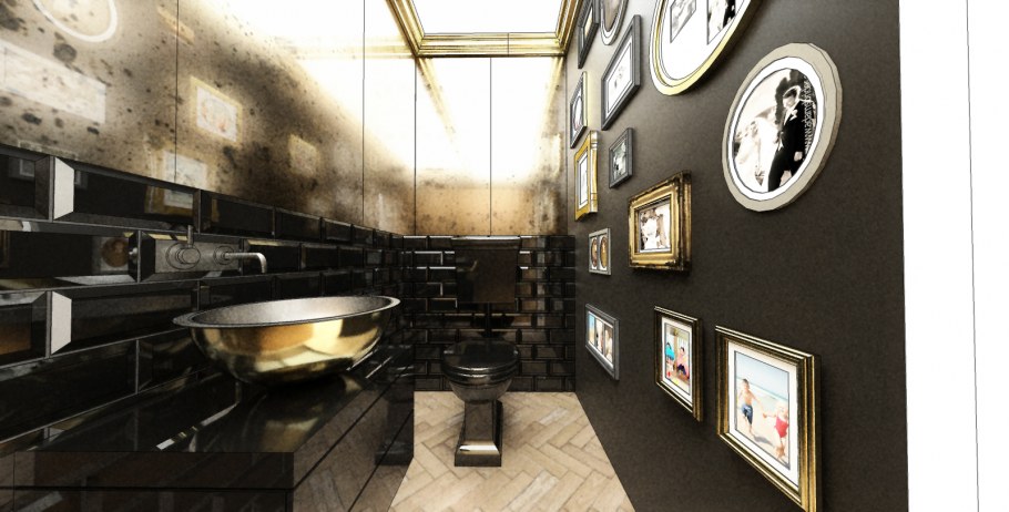 Интерьер туалета в баре