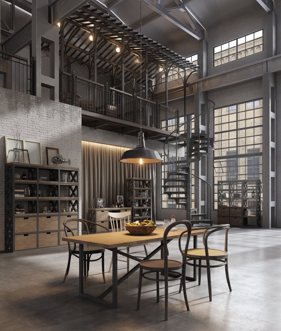 Лофт (Industrial Loft Kit) симс