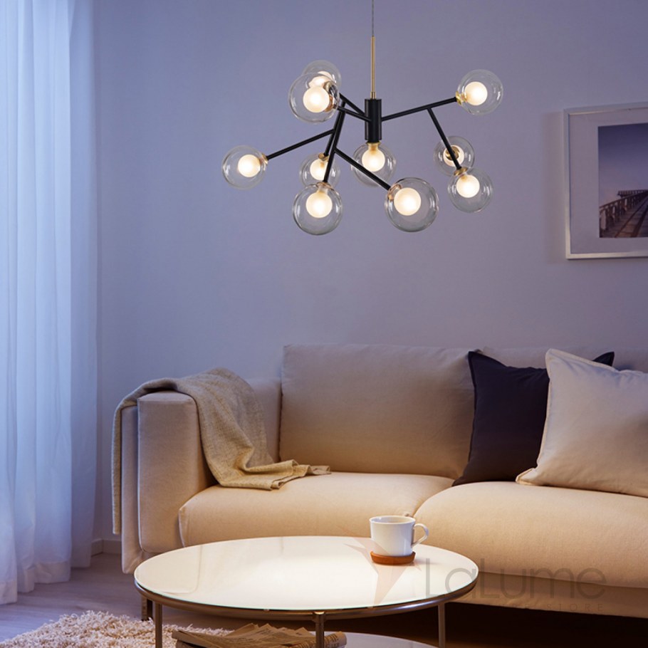 Модные люстры в зал 2019