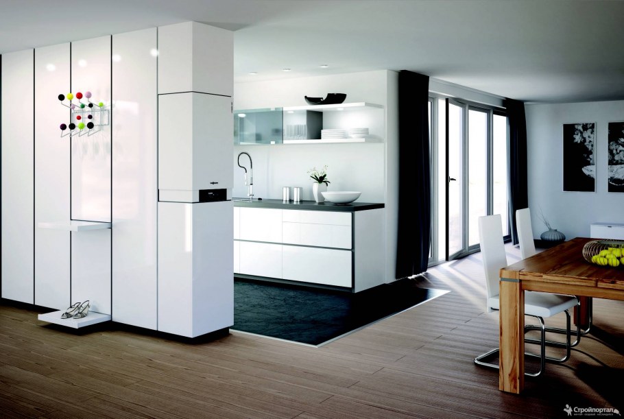 Котел в интерьере кухни