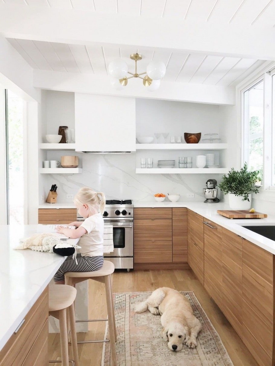 Светлая кухня в скандинавском стиле