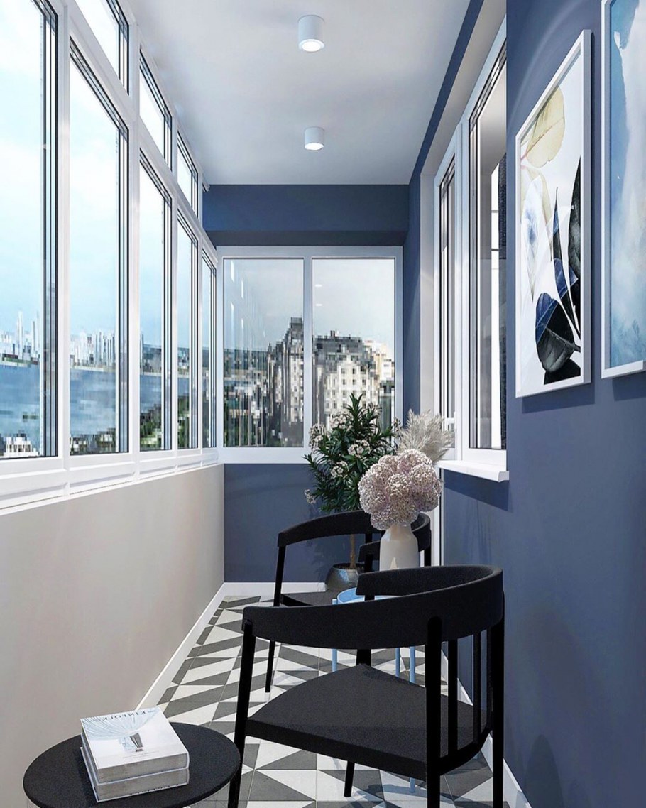 Длинный балкон