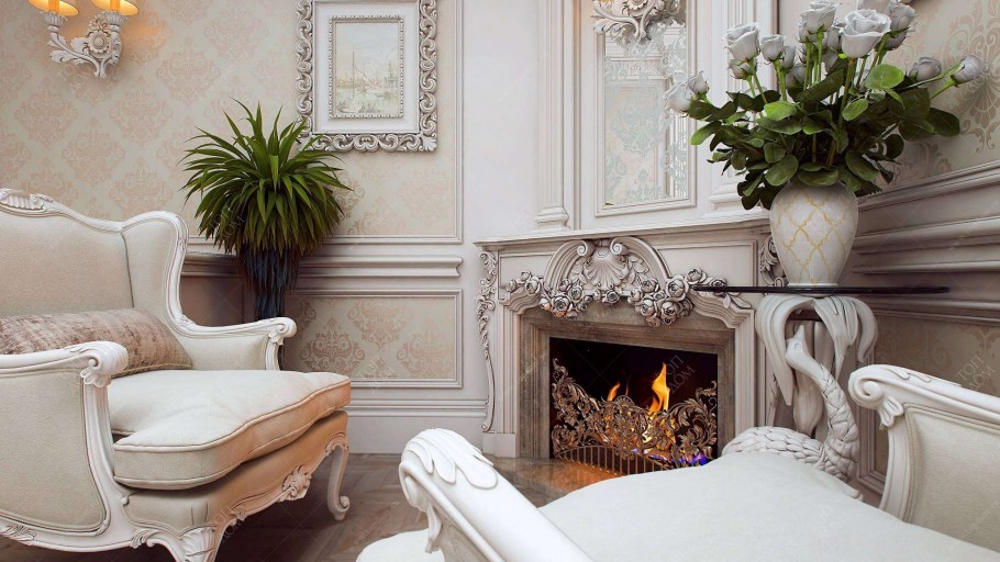 Лепнина в интерьере Кантри