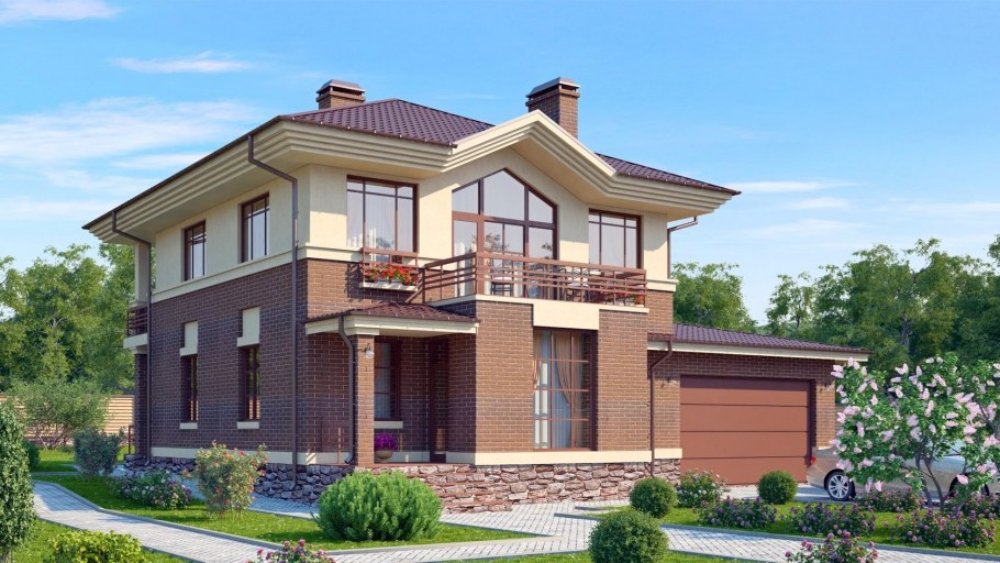 Двухэтажный коттедж