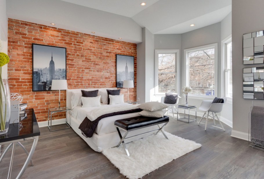 Белый кирпич в интерьере