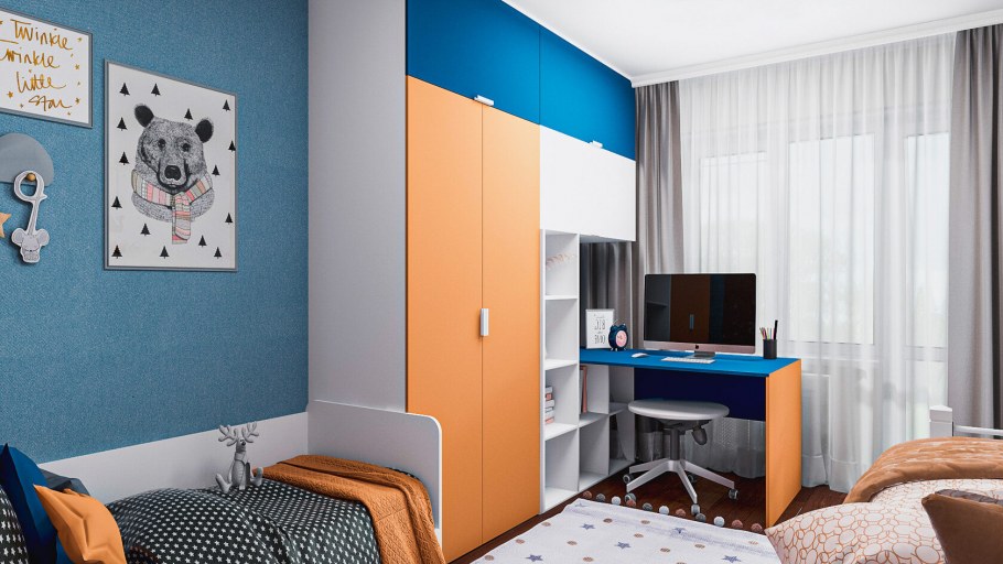 Комната для девочки в бирюзовом цвете