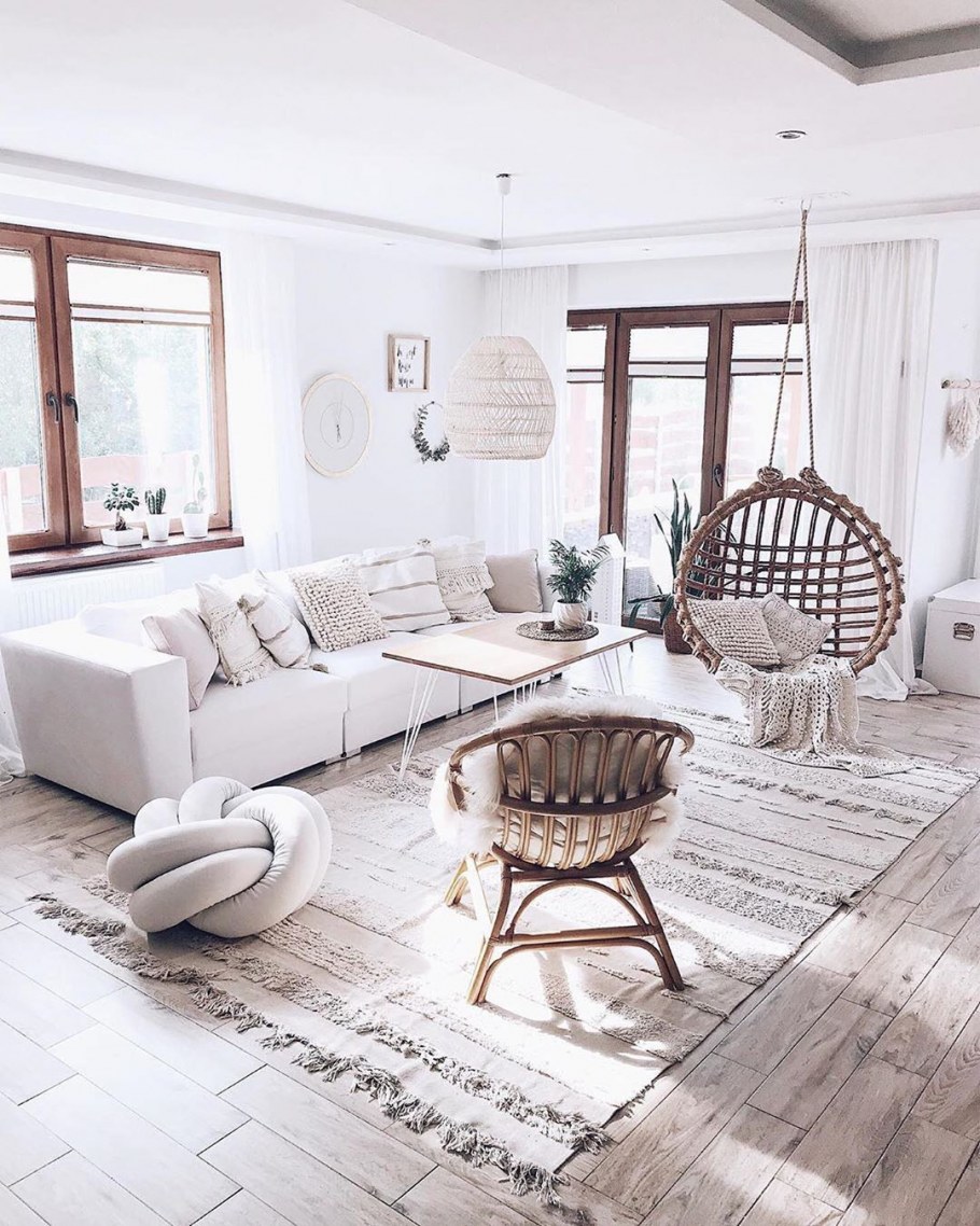 Гостиная в скандинавском стиле в доме