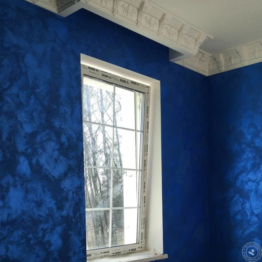 Венецианская штукатурка лазурь