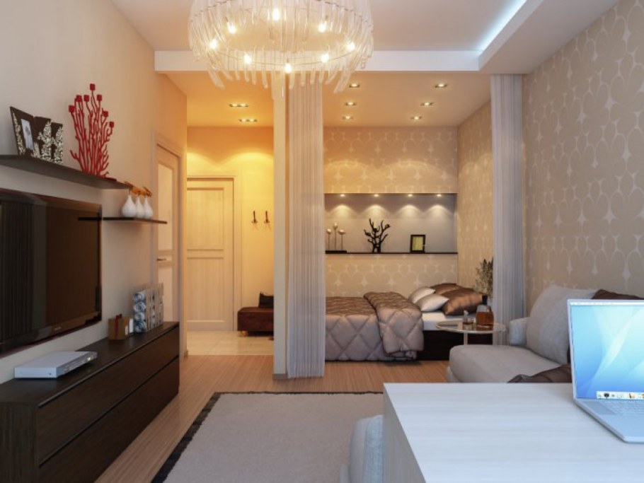 Интерьер однокомнатной квартиры