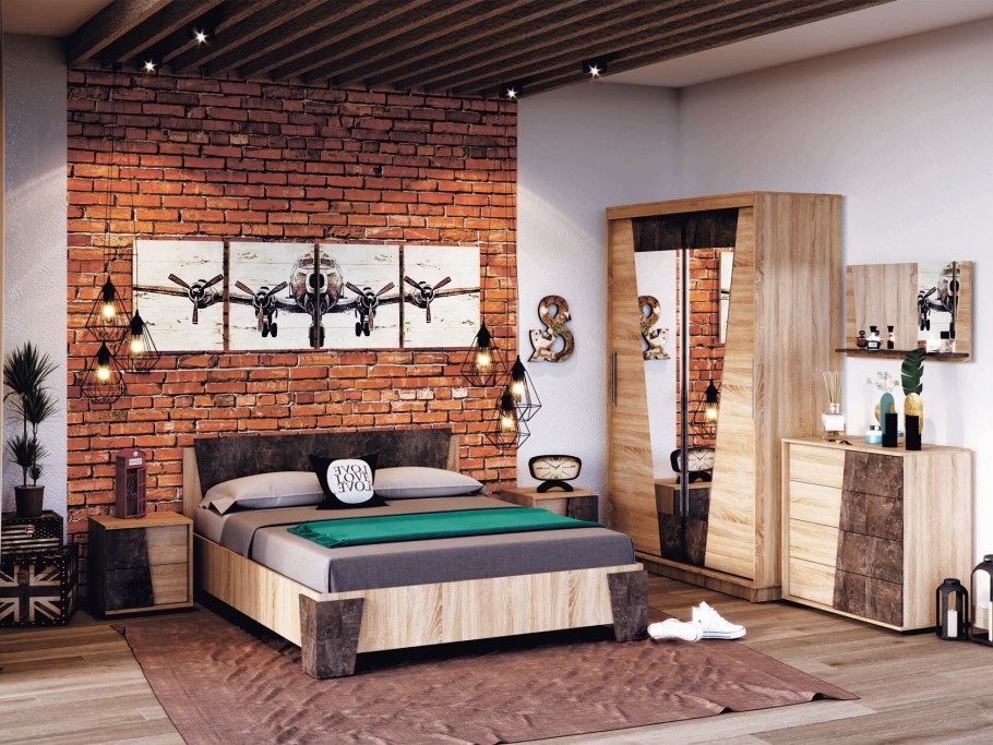 Спальный гарнитур лофт Санремо