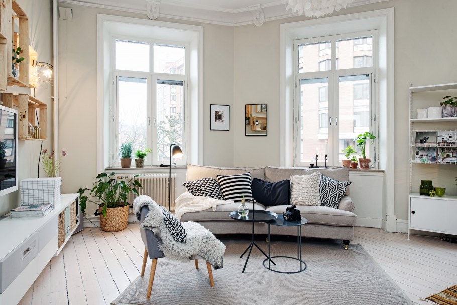 Гостиная в стиле Сканди