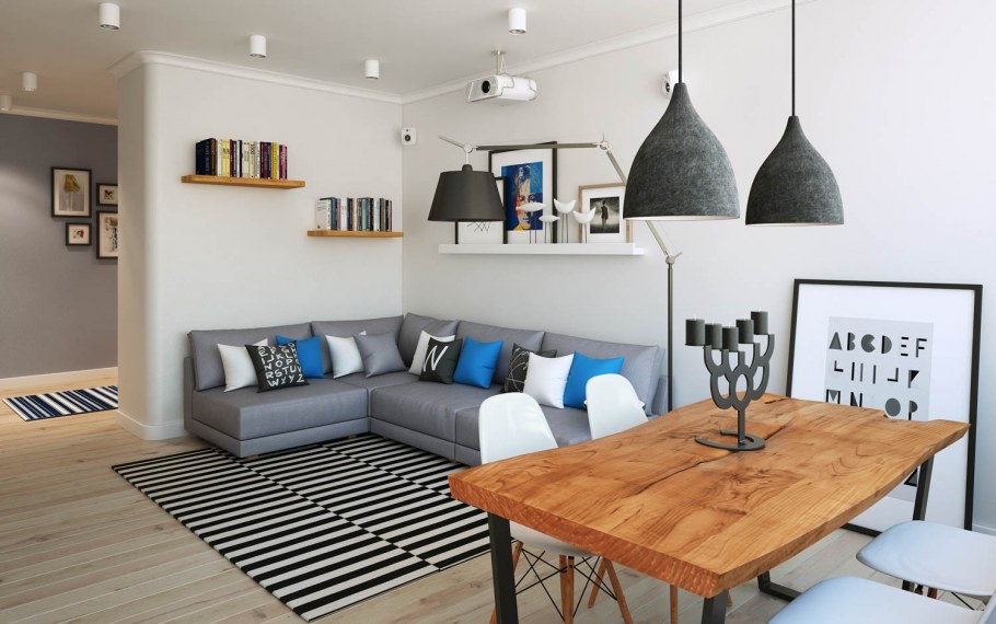 Гостиная в стиле Сканди