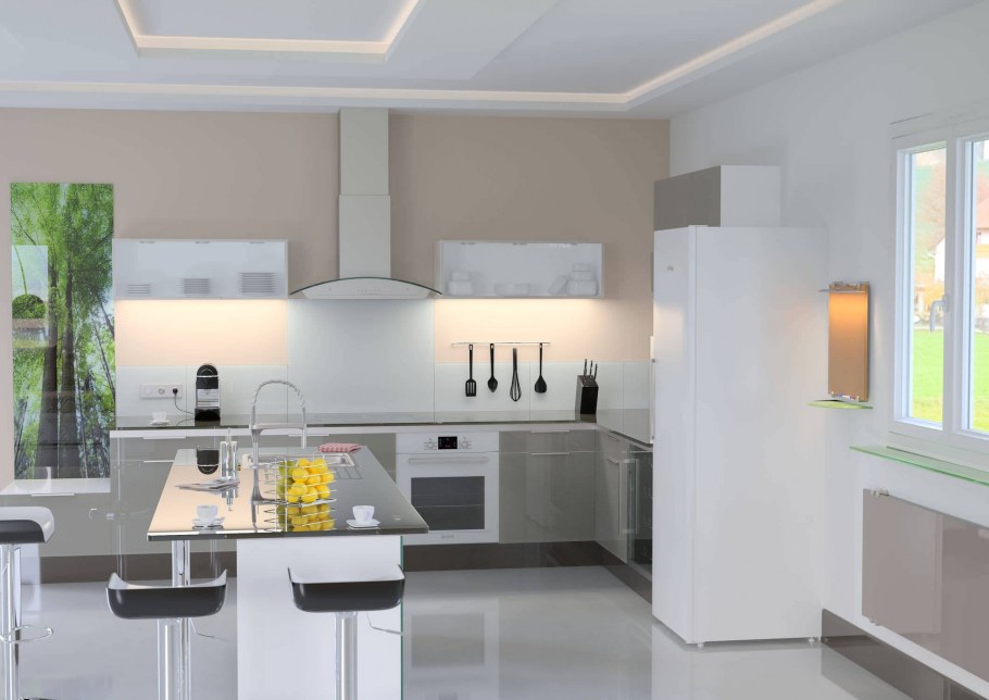 Угловая кухня в скандинавском стиле