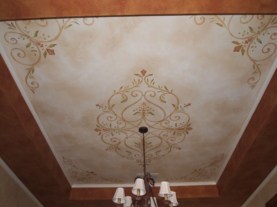 Натяжные потолки с рисунком