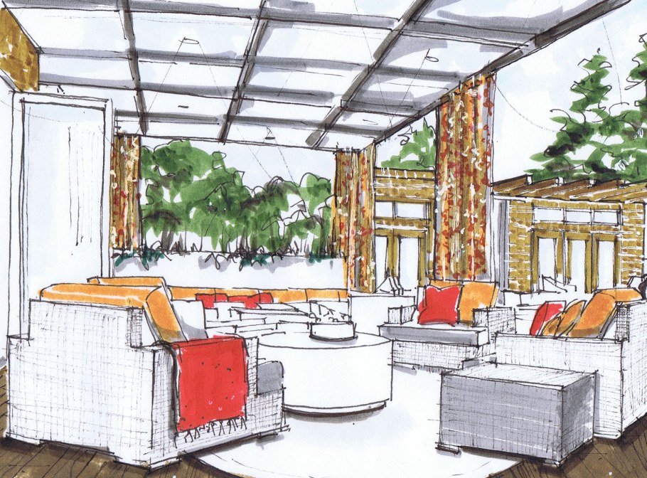 Эскиз веранды