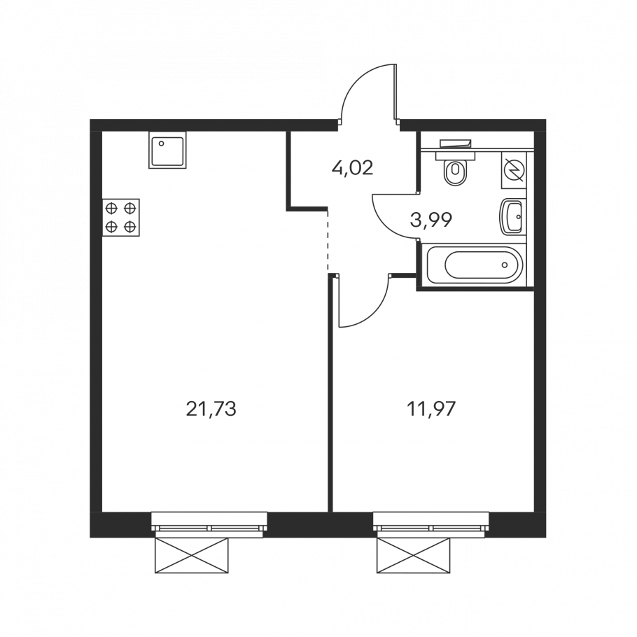 Ото финишной отделки однокомнатной квартиры