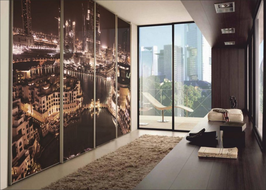 Раздвижные двери с фотопечатью