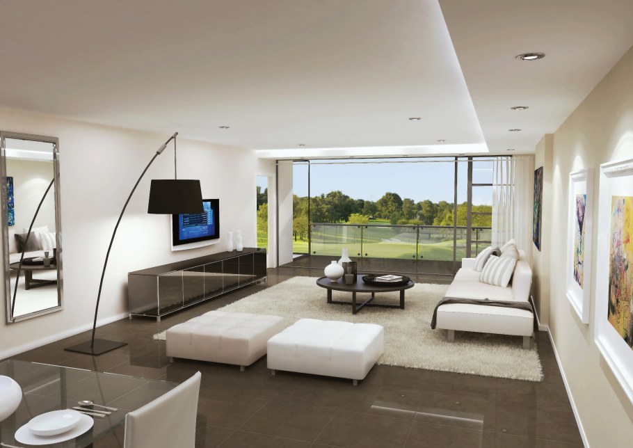 Большая гостиная Хай тек